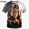 3D Animation Game Print Sports Quick-dry Breathable Men T-shirt Outdoor Street Harajuku Popular Cute Girl Y2K Short Sleeve Top