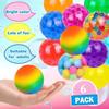 6Pcs Mini Squishy Stress Balls Set, Rainbow Sensory Fidget Toys For Anxiety Relief, Durable Non-Toxic Squeeze Balls