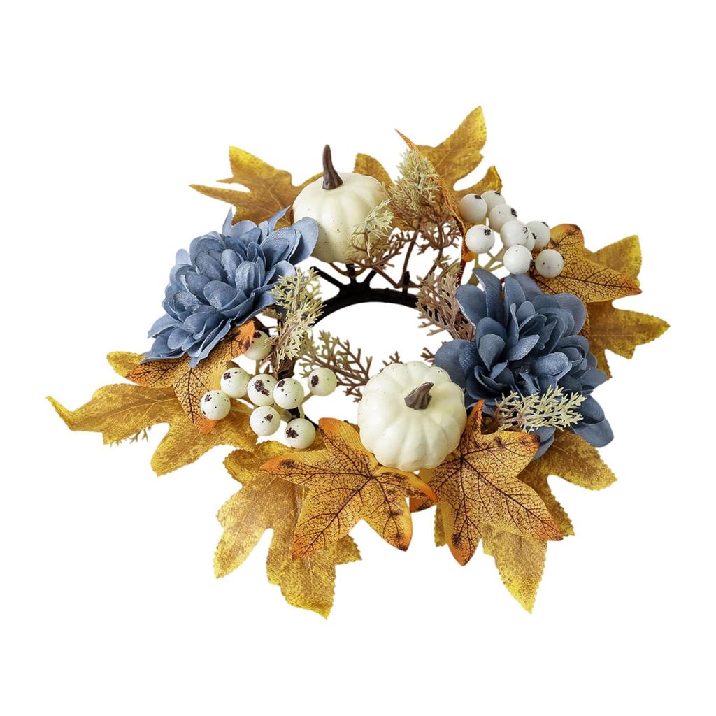 Candle Ring Wreath Rustic Holder for Festival Dining Room Home