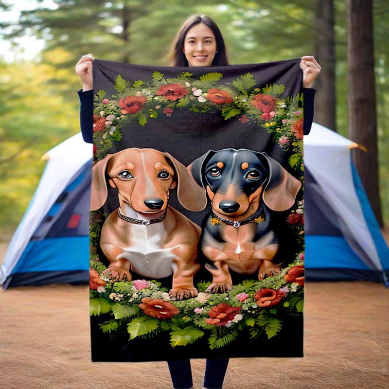 1pc animal pattern blanket, all season lightweight home office outdoor nap multifunctional blanket