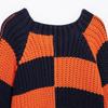 2025 Spring Women's Striped Patchwork Loose Knit Sweater Top