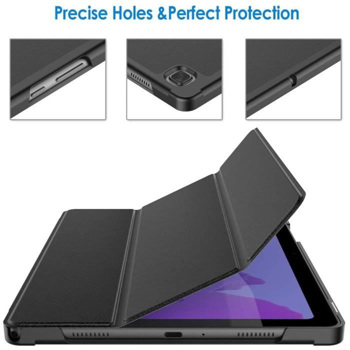 Tabletthülle - E.F.CONNECTION - für Samsung TAB A7 - PU-Leder - Mikrofaser - Mehrwinkel-Schutz