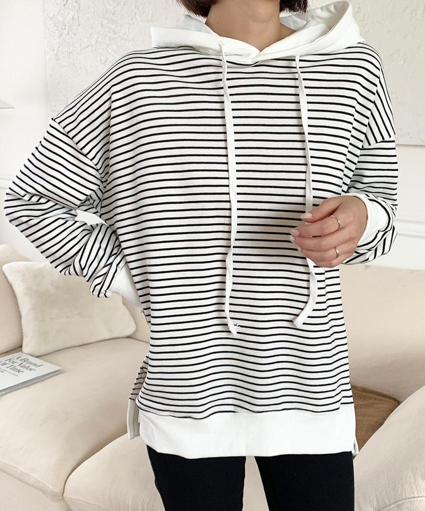 Color-Block Striped Hoodie