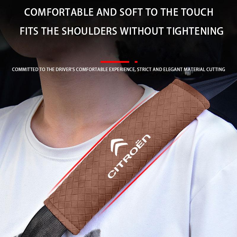 Car Badge Seat Belt Shoulder Cover Protection Seatbelt Padding For Citroen C8 DS3 C6 C3 Vts C4 Saxo C4L C5 C2 C1 Xsara C3-XR