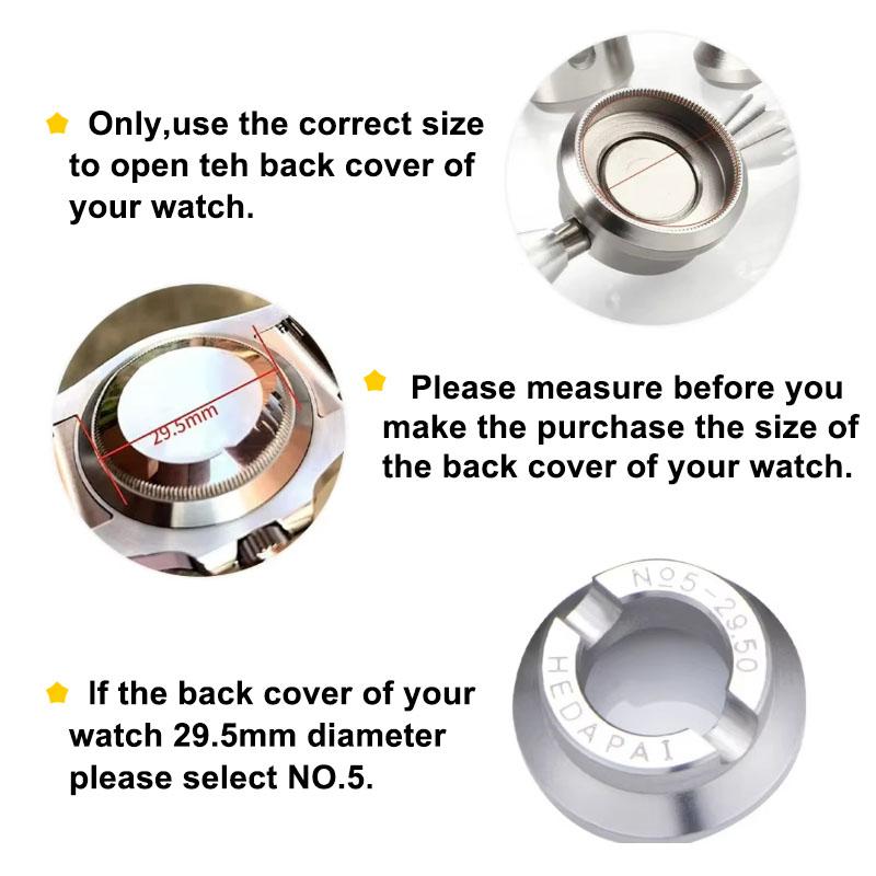 Professional Back Case Opener Cover Remover for Rolex Watch Repair Tool Kit 5537 Watch Back Cover Remover Screw Wrench Opener
