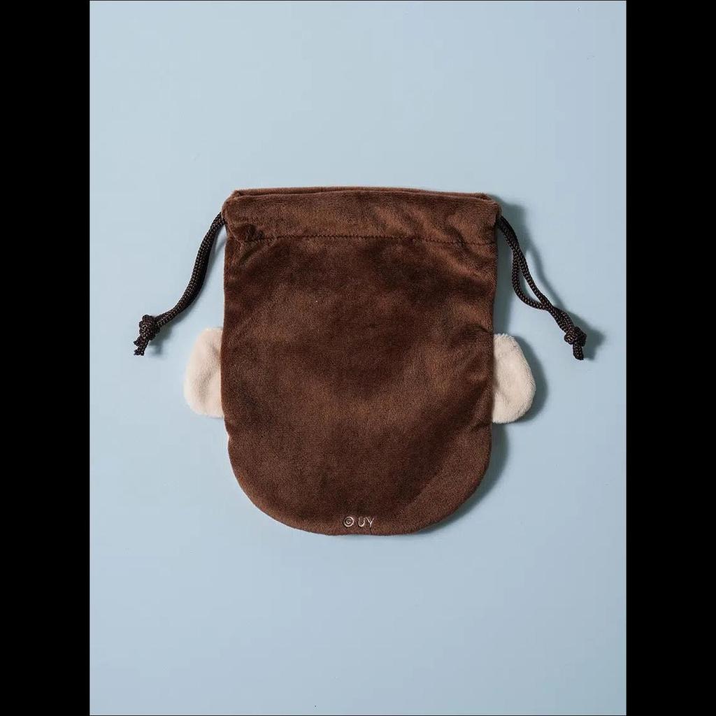 [K-Goods] Daiso Korea Crayon Shin-chan Bo-chan Face String Pouch - Cute Character Drawstring Bag Organizer (Authentic)