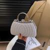 Women's Chain Shoulder Bag – Pearl Evening Clutch, Fashion Crossbody Purse, Elegant Handbag for Party, Wedding, Prom