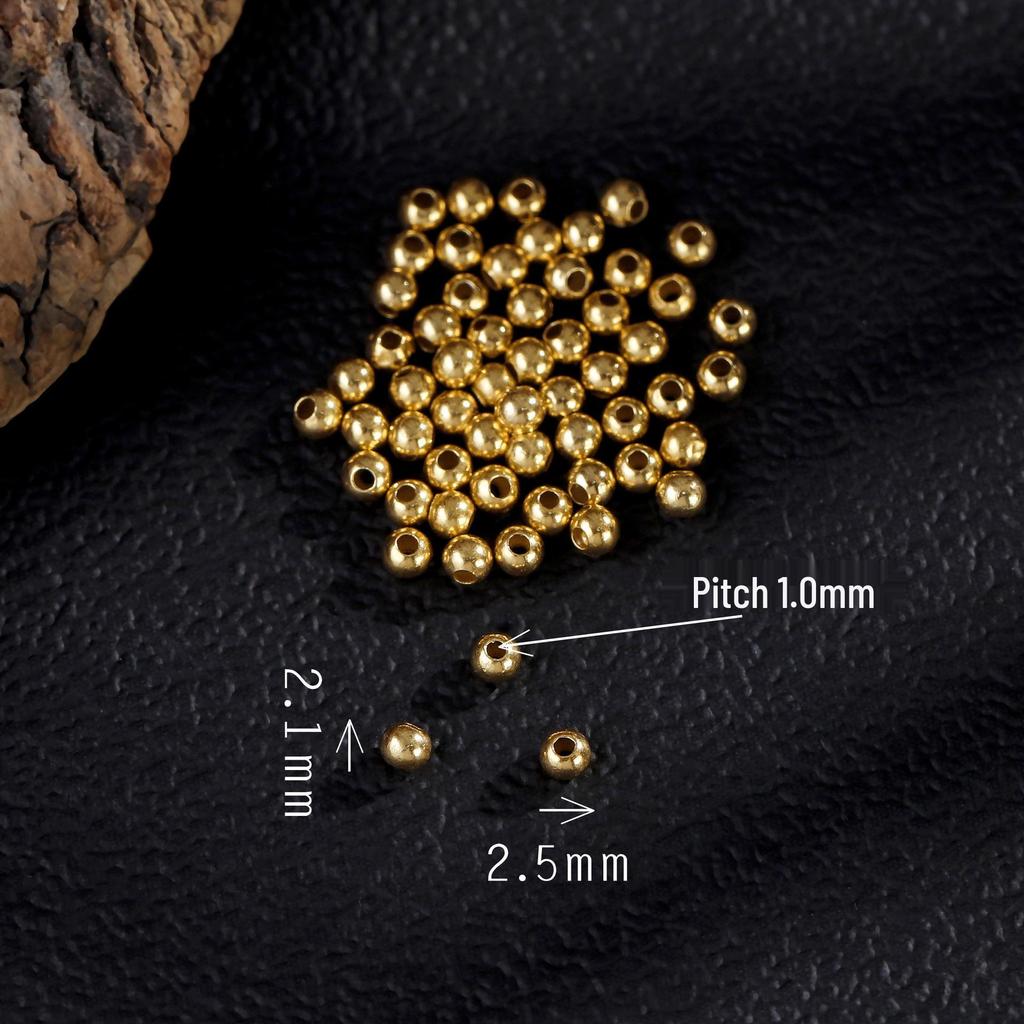 Argent Sterling S925 avec Perles Espacement Plaqué Or 24K pour Bijoux DIY