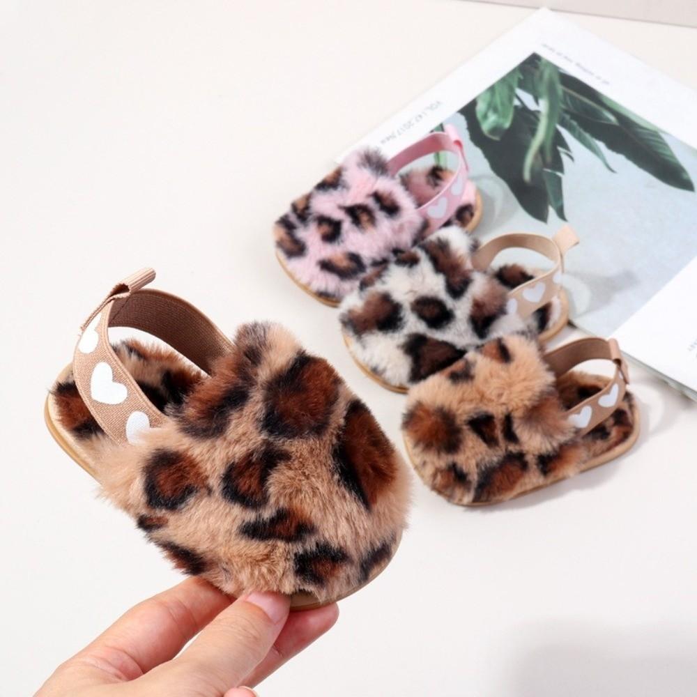Leopard Baby Slippers Soft Sole Walking Shoes Cute Infant Crib Shoes For Toddler