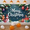 Merry Christmas Banner Reindeer Snowman Christmas Tree Xmas Party Decor Backdrop New Year Festive Event Photo Background Props