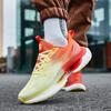 Men's Gradient Color Running Shoes Breathable Knit Non-slip Shock Absorbing Athletic Sneakers