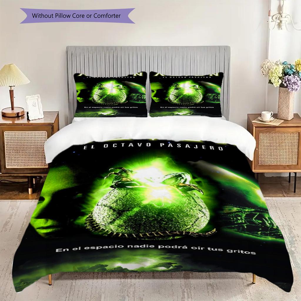Predator Alien Warrior Artwork Poster Bedding 1 Duvet Cover 2 Pillowcase Without Core Soft And Comfortable Duvet Cover And Pillowcase