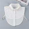 Jeweled Half Shirt False Collar Beaded Rhinestones Spread Lapel Pearls Art Collar Sweet Shawl False Decorative Shawl