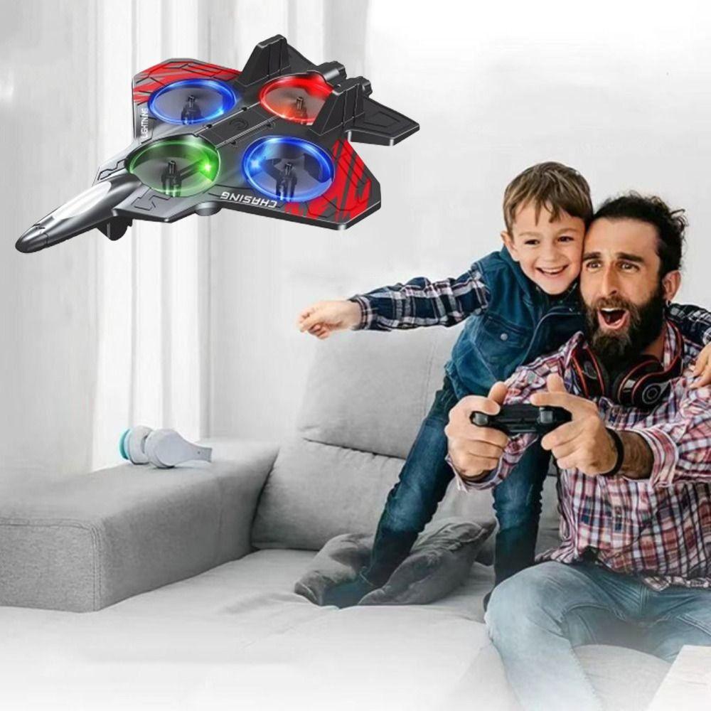 Rechargeable Four Motor Helicopter Toy Gravity Sensing RC Hobby Jet Plane  Kids Toddlers Children
