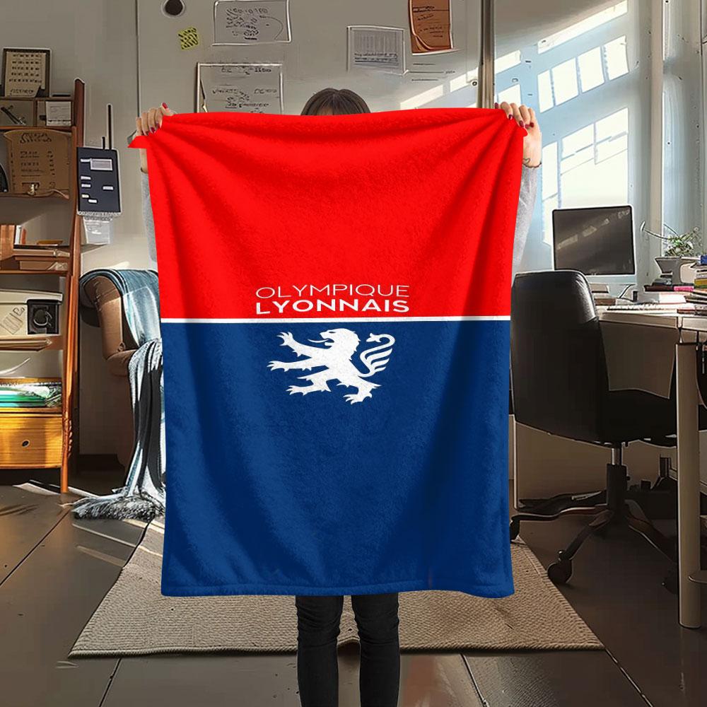 Lyon Logo Blanket, High Quality Comfortable for All Seasons, Home Decor, Warmth and Comfort