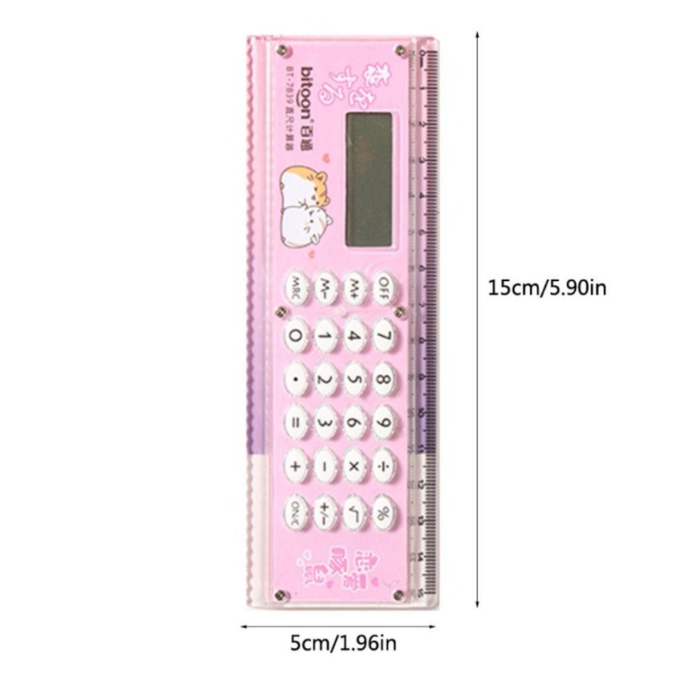 2-in-1 Calculator Ruler with 8 Digit Calculator Drawing Tool Straightedge  School Office