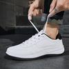Modne Męskie PU Skórzane Casualowe Sneakersy Elastyczne Buty na Deskę Treningowe Buty Sportowe Lekkie Trenerki Duży Rozmiar 39-48