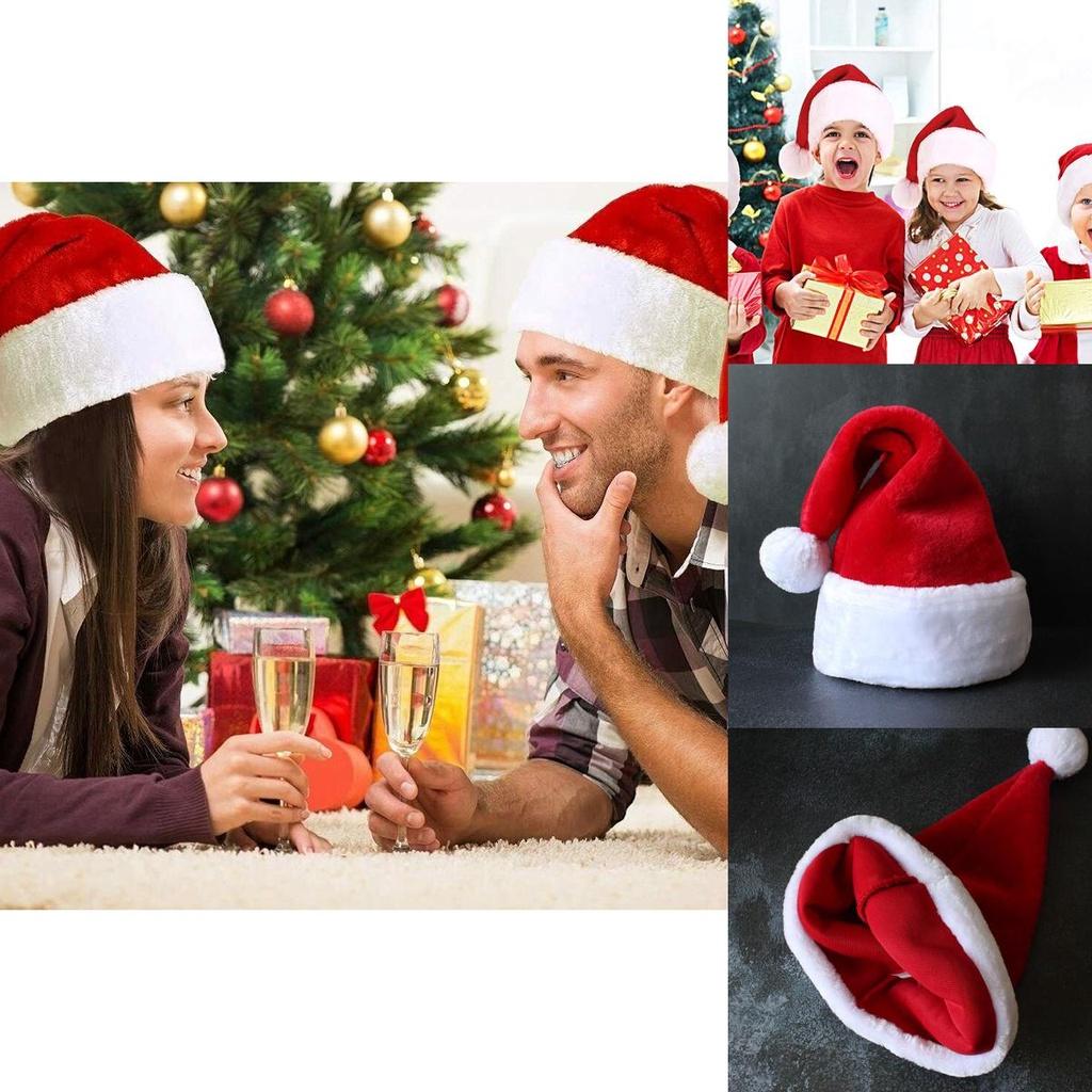 Classic Red And White Unisex Christmas Hat For Adults And Kids Holiday Party