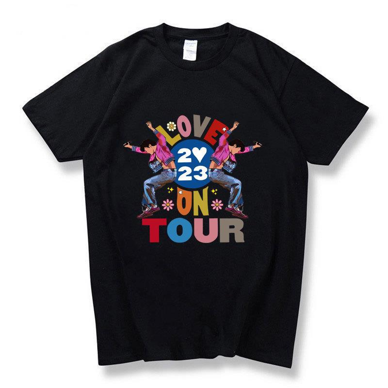 

Футболка Love on Tour Concert 2023 Harajuku, винтажная футболка большого размера для мужчин и женщин, повседневные летние хлопковые футболки с короткими рукавами, уличные топы в стиле хип-хоп
