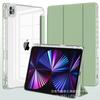 IPad 10.9 Inch Case Air 4/5 Pro 11 7/8/9 Gen Clear Acrylic Cover With Pencil Holder Shockproof Anti-bend