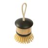 Bamboo Dish Brush with Stiff Bristles for Kitchen Cleaning Durable Scrubbing Brush with Hanging Rope for Pots Pans and Dishes