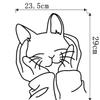 and Wall Art Cat Wall Hanging Iron Nordic Modern Stylish Wall Hanging Cat Decor Palm Cat [Comfortable Suyasuwa]