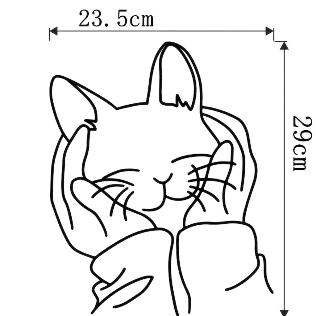 and Wall Art Cat Wall Hanging Iron Nordic Modern Stylish Wall Hanging Cat Decor Palm Cat [Comfortable Suyasuwa]