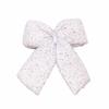 Sparkling Glitter Flocked Bowknot Creative DIY Ribbon Bow Knot Xmas Tree Ornament Flocked Texture 30cm Size Tree Hanging