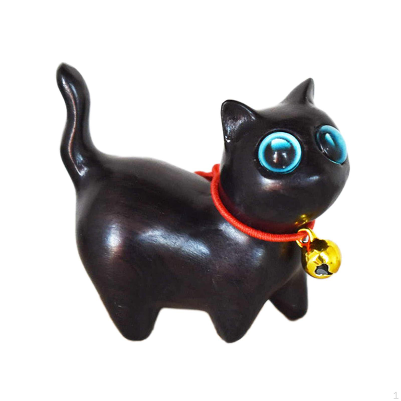 

Очаровательная деревянная фигурка кошки для декора домашнего офиса Orange cat