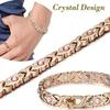 Magnetic Bioenergy Titanium Bracelet for Girls Women Rose Gold