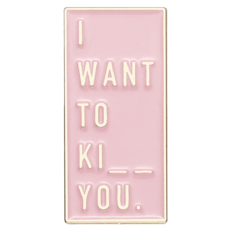 Creative Colorful Heart Shaped Letter Brooches Stylish Cartoon Alloy Badge For All