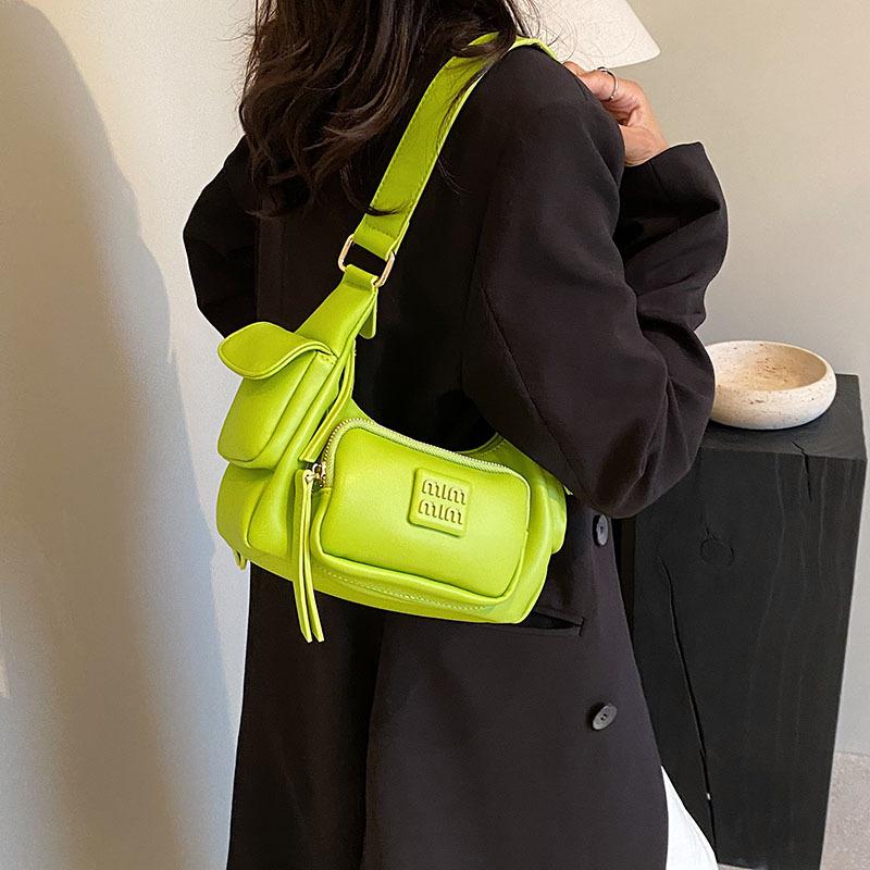 Spice Girl Underarm Bag 2025 New Multi-Pocket Pillow Bag Shoulder Handbag Retro Casual Motorcycle Bag Women's Bag