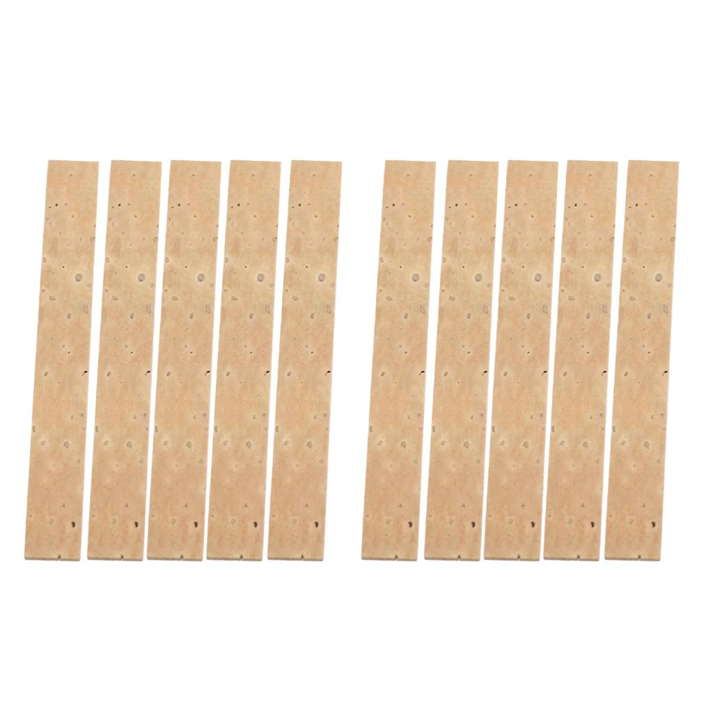 Natural Clarinet Neck Cork Sheet Pack of 10, 80mm X 10mm 4mm High Density