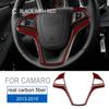 For Chevrolet Camaro 2013-2015 Carbon V-shaped Steering Wheel Button Trim Anti-scratch Interior Sport Decor Mod Car Accessories