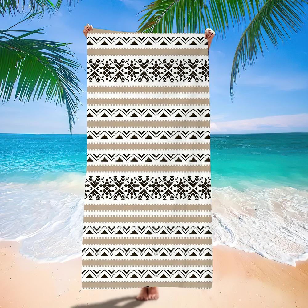 Popular Bohemian Beach Towel Digital Printing Quick-Drying Bath Towel Microfiber Beach Towel