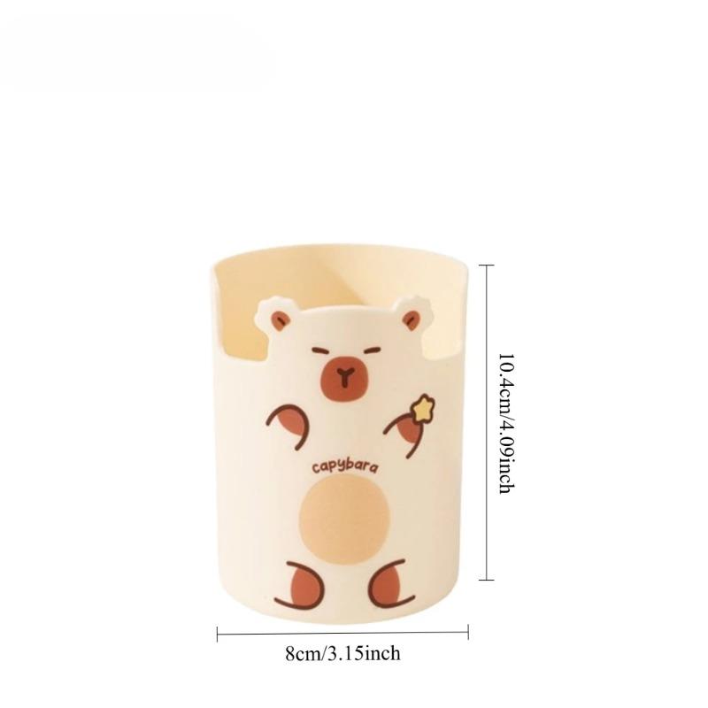 1-5PCS Cartoon Kapybear Pencil Holder Large Capacity Cute Desk Organizer for Back To School Office Student