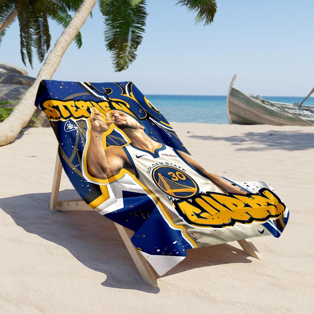 Golden State Warriors Beach Towel Super Soft & Absorbent Comfortable Lightweight Portable for Swimming,Beach,Camping, Travel, Beach Accessories,Gym