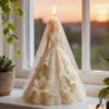 3D Bridal Wedding Dress Candle Silicone Mold Resin Plaster Mould Diy Cake Molds Wedding Valentine's Day Gift Home Decor