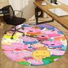 Cartoon animation Pattern Round Rug, Indoor/Outdoor Mat, for Picnic, Gameroom, Bedroom, Office, Living Room, Home Decor Carpet, Birthday Gift