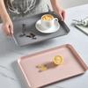 Nordic Rectangular Plastic Storage Tray Home Kitchen Fruit Dessert Tray Dinner Plate Storage Organizer Kitchen Accessories