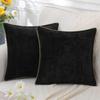 Fall Decorative Cozy Throw Pillow Covers Cases for Couch Sofa Home Decoration Solid Dyed Soft Chenille Fall Orange Cushion Cover