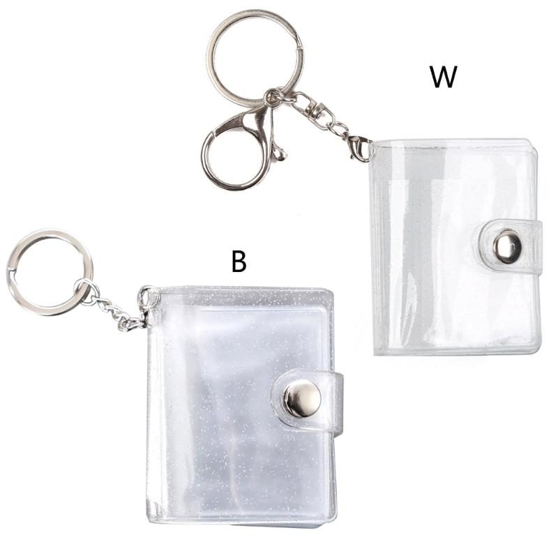 8 Pages Mini Photo Album Keychain Instant Picture Album Pendant Photo Storage Interstitial Pocket Keyring Lover Memory