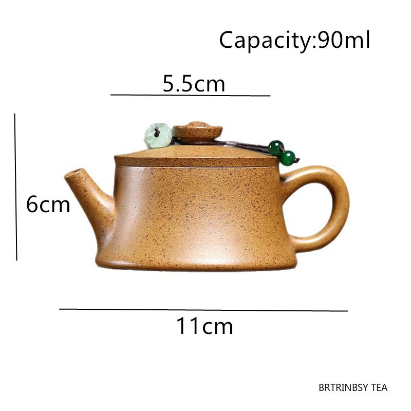 90ml Chinese Yixing Purple Clay Teapot Household Small Capacity Kettle Tradition Beauty Zisha Tea Pot Tea Set Handmade Teaware