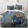 Game Valorant Neon Bedding Set Boys Girls Twin Queen Size Duvet Cover Pillowcase Bed Kids Adult Fashion Home Textileextile741