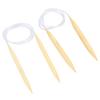 2Pcs Circular Knitting Needles Set Bamboo Sweater Carpets Weaving Accessories Tools