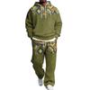 Completo con Felpa e Pantaloni da Tuta da Uomo con Vita Elastica, Outfit Casual Due Pezzi