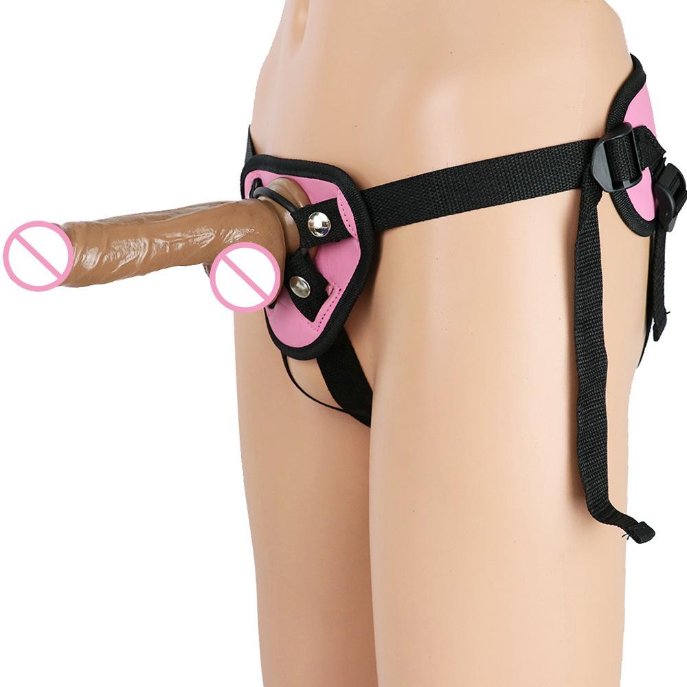 4-ring Wearing Pants Female Products Pull-up Pants Fake Penis Female Manual Masturbator