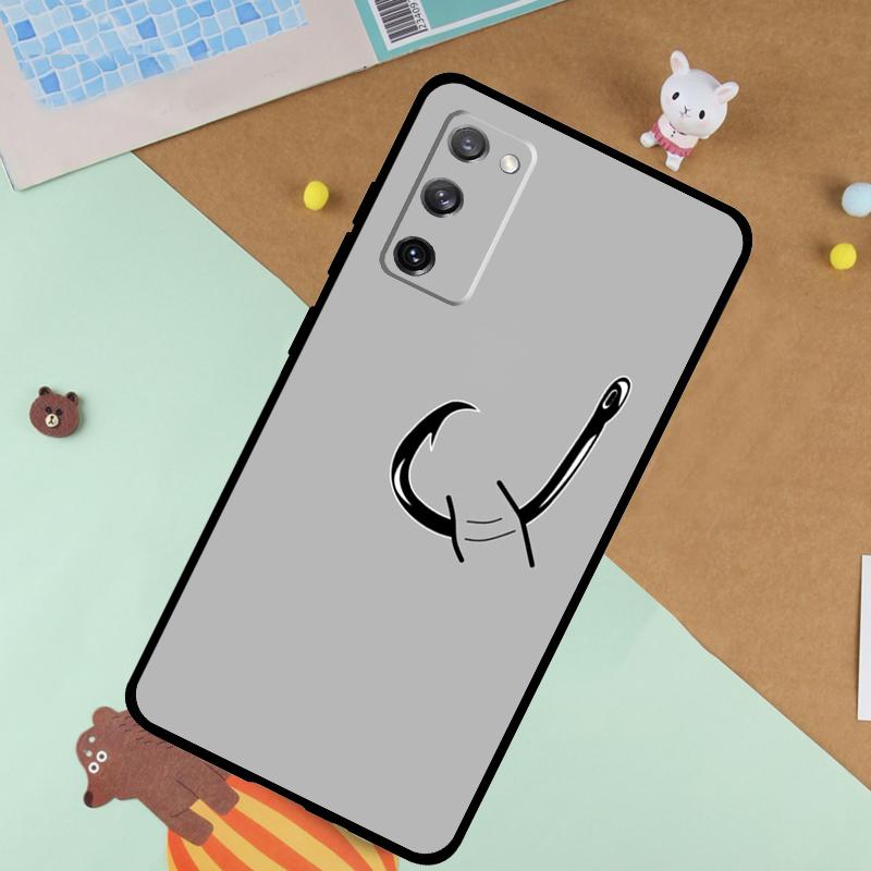 Fish Hook Fishing Soft Case For Samsung Galaxy S24 Ultra S9 S10 S20 S22 S23 Plus S21 FE S25 Ultra Funda Cover