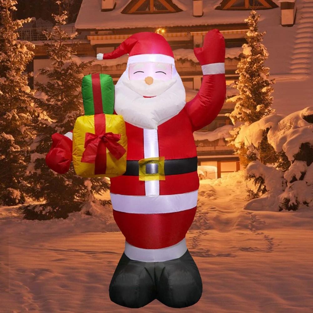 Holiday Display Inflatable Santa Claus Decorations Christmas Inflatable Santa Claus Outdoor Yard Lawn Decoration Supplies