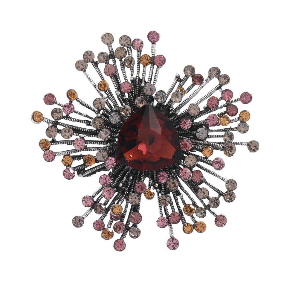SKEDS Elegant Women Men Fashion Full Crystal Butterfly Flower Brooches Badges Shiny Boutique Decoration Rhinestone Pins Jewelry